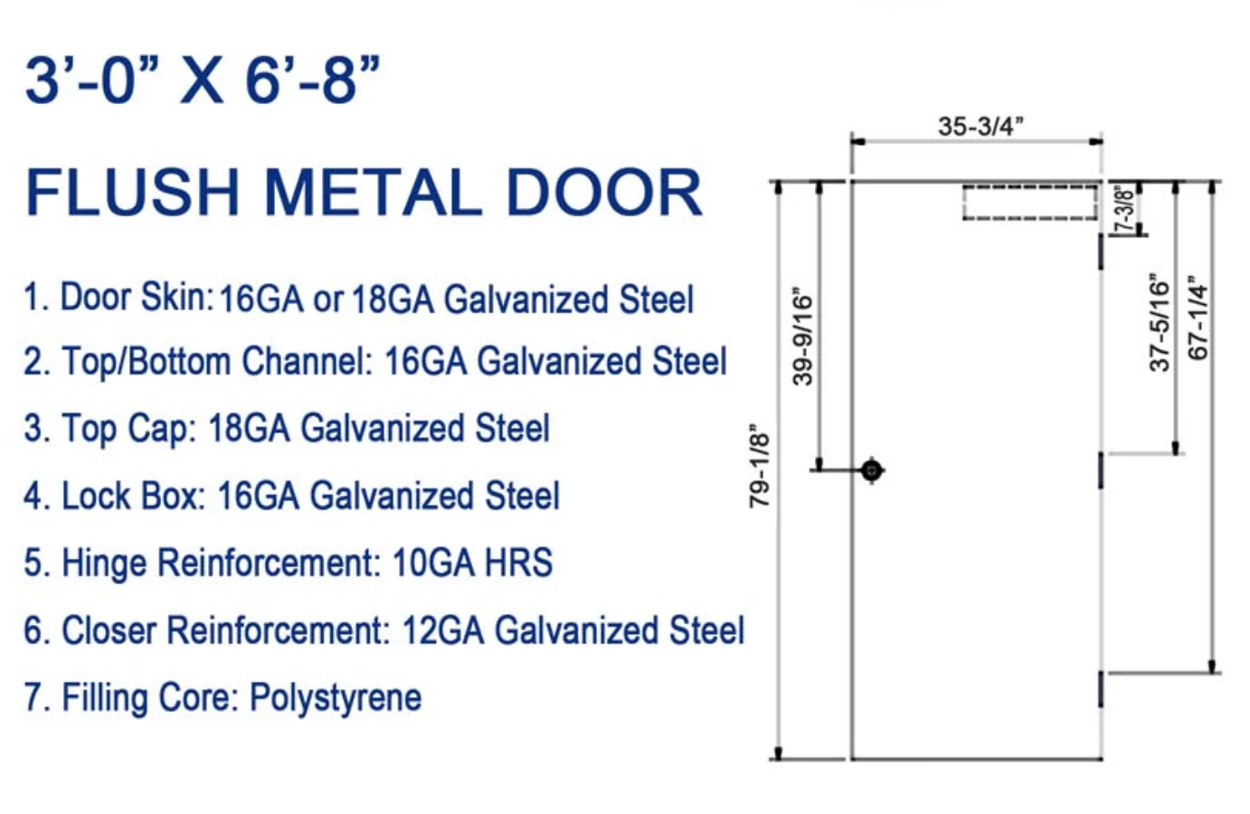 36” Steel Security Personnel Door - Image 6